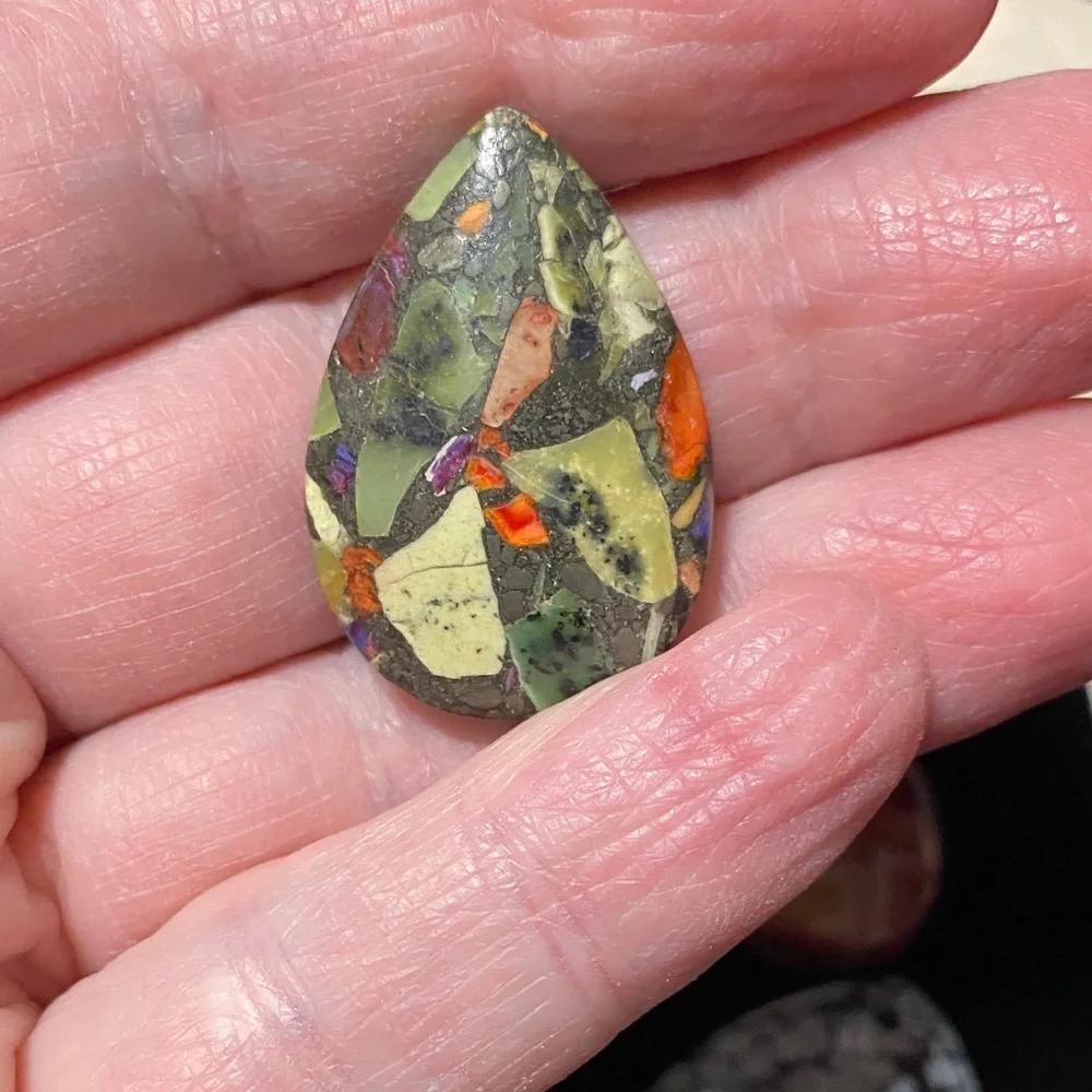 Eight assorted natural gemstones pendants for jewelry makers